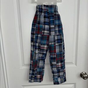 Plaid Patchwork Pants